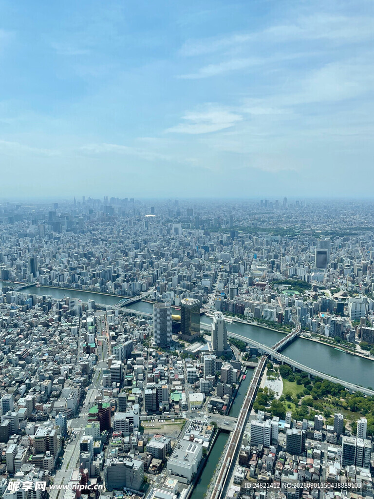 俯瞰繁华都市景观
