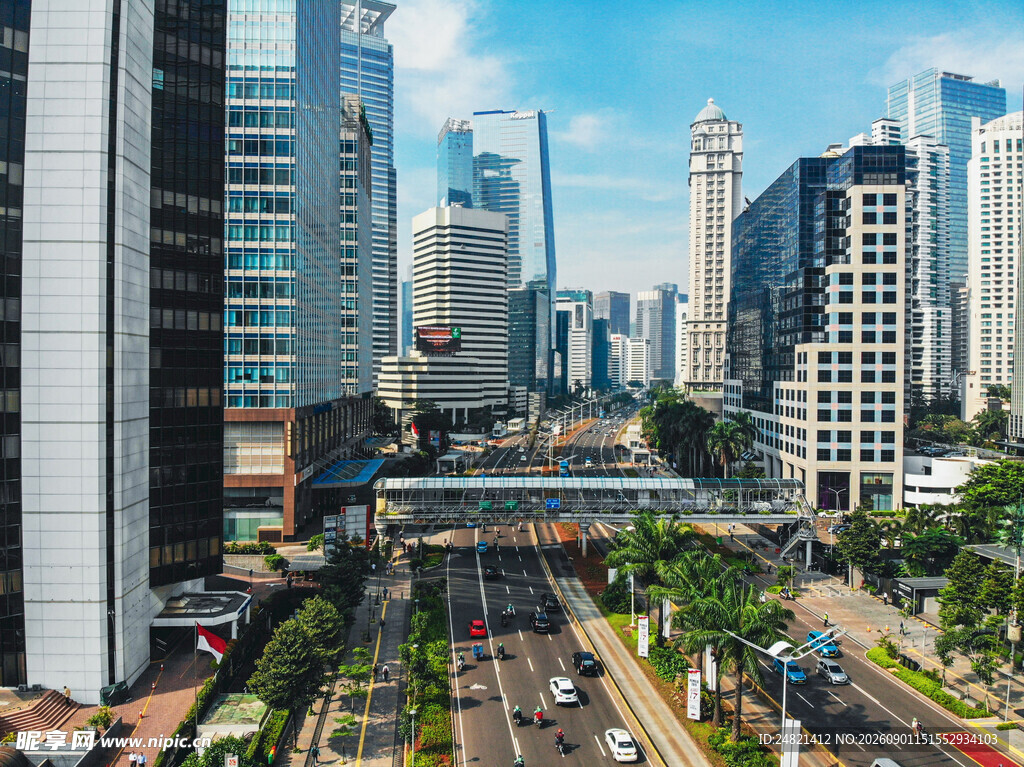 繁华都市街景