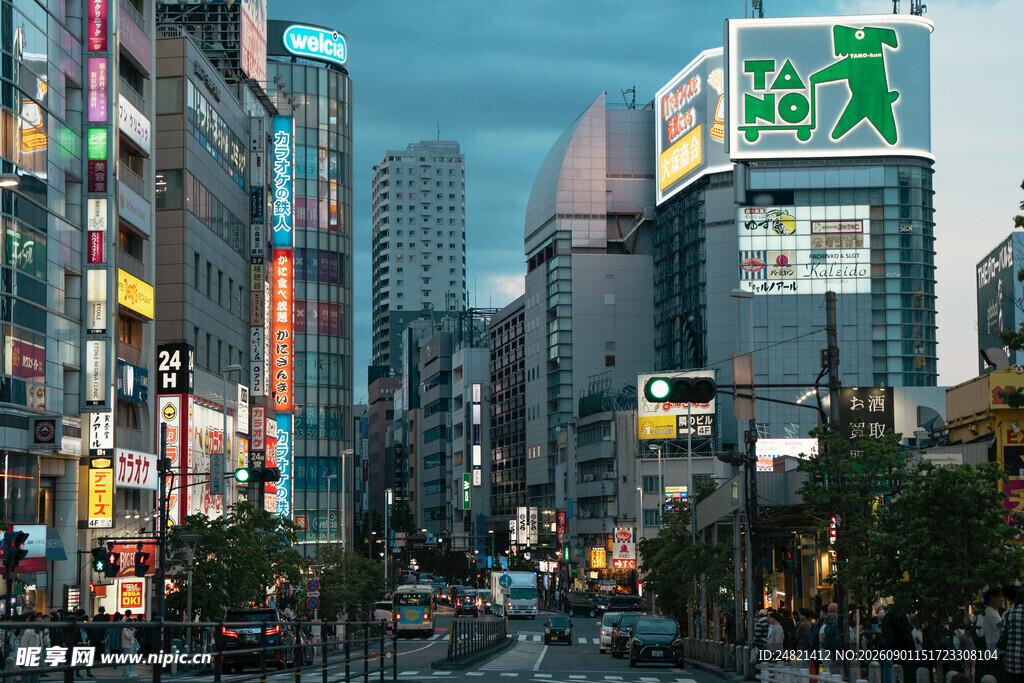 繁华都市街景