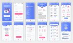 蓝色清新APP界面设计展示