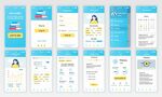 蓝色清新风APP界面设计图