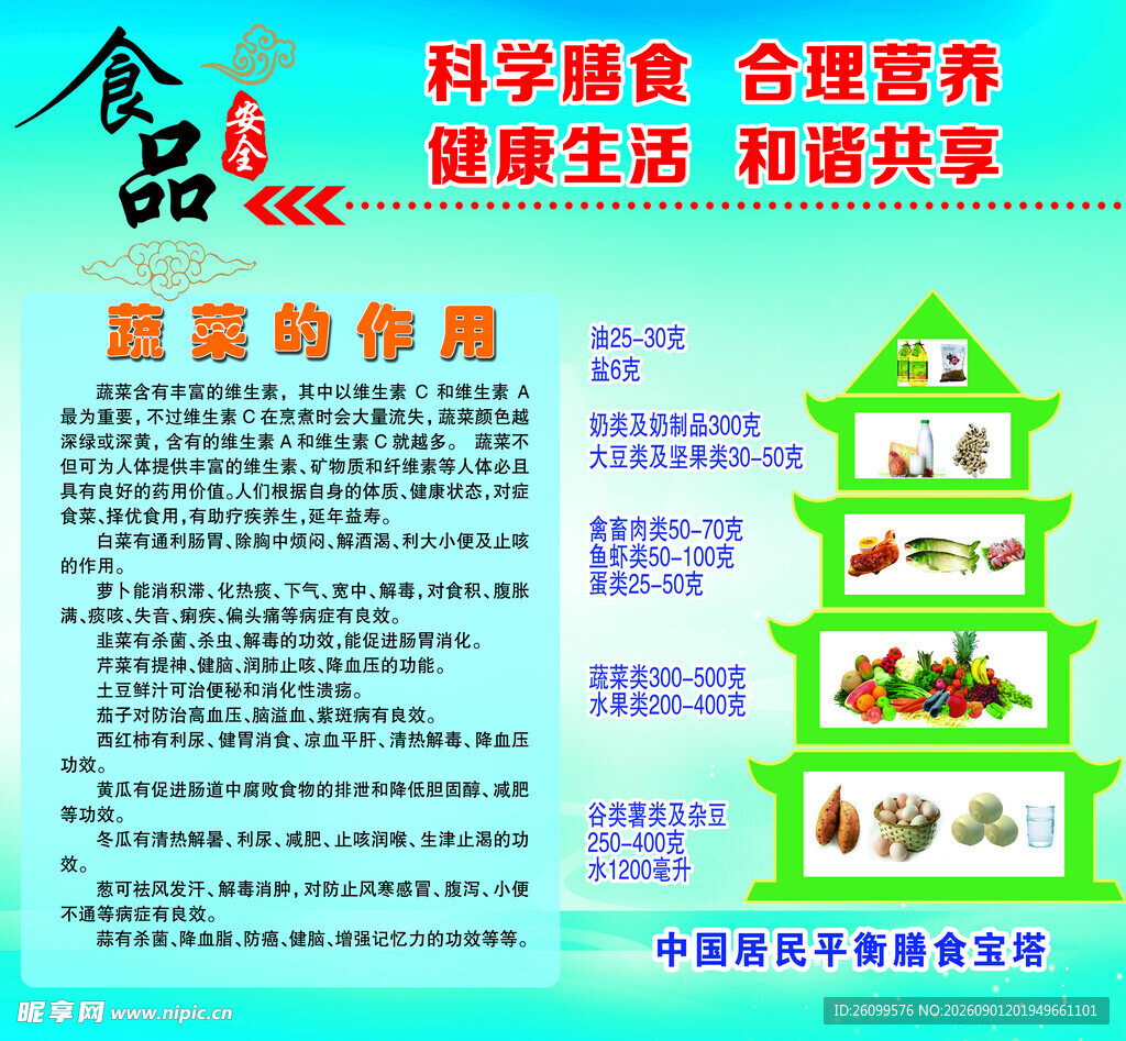食品营养周宣传海报