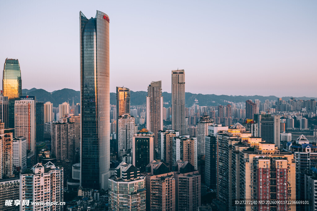 都市天际线高楼林立景观