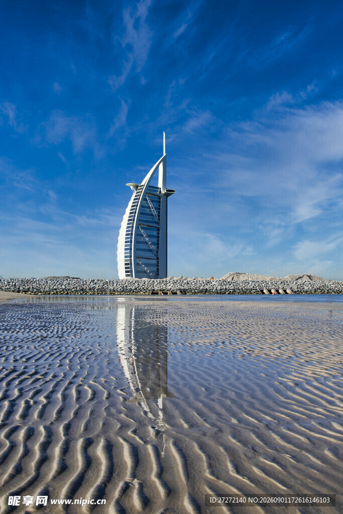 迪拜帆船酒店与美丽滩景