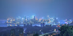夜幕下的璀璨城市景观