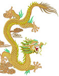 传统金色祥龙图案