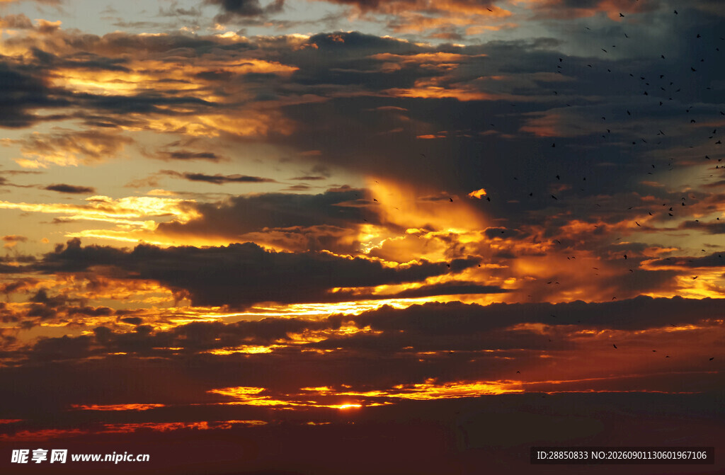 绚丽晚霞天空美景