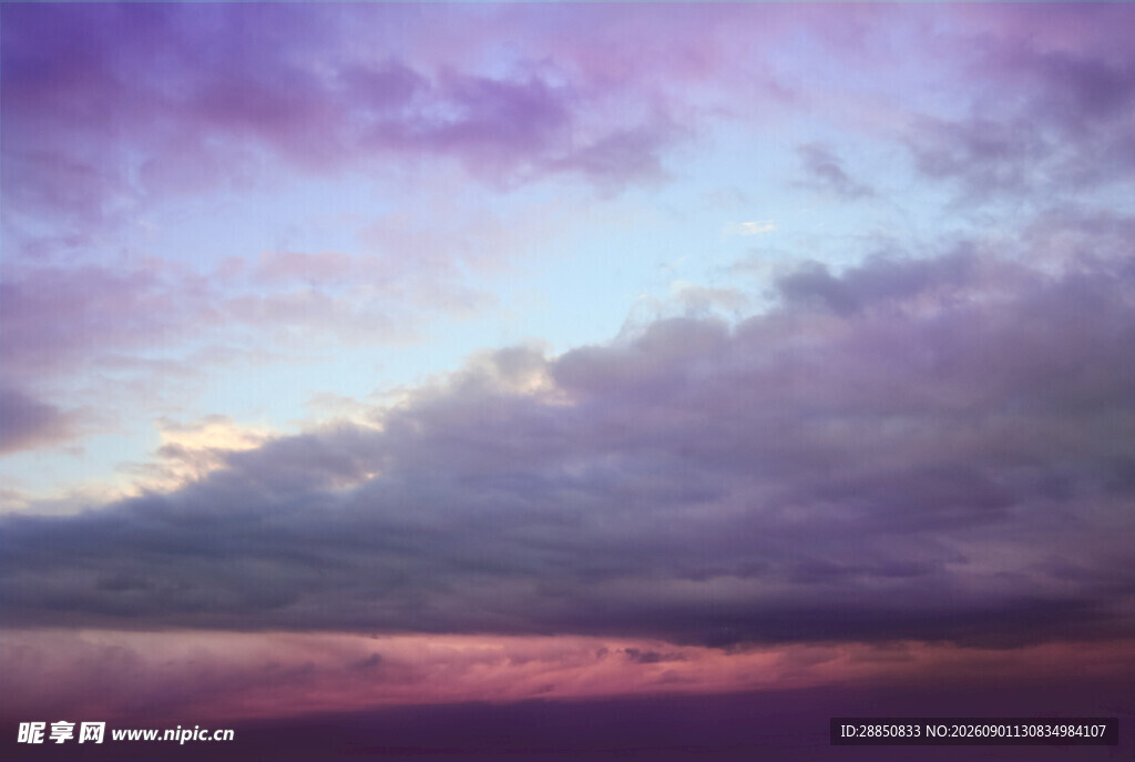 梦幻紫粉色天空美景
