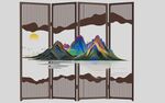 中式山水屏风装饰画