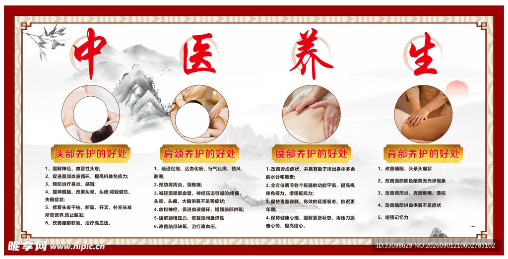中医养生知识宣传海报