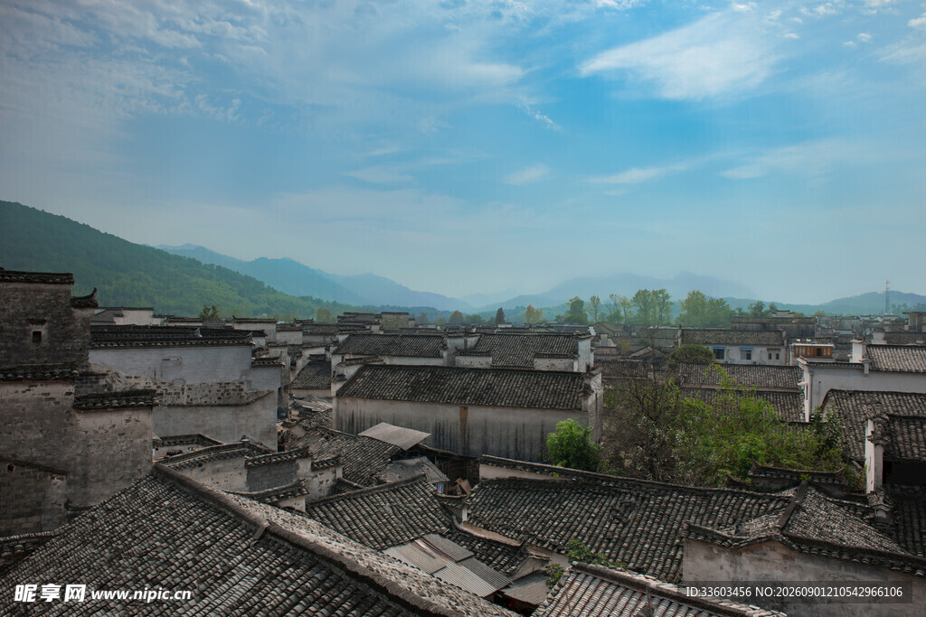 古村落屋顶风光