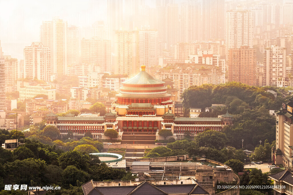 山城古韵中的楼阁景观