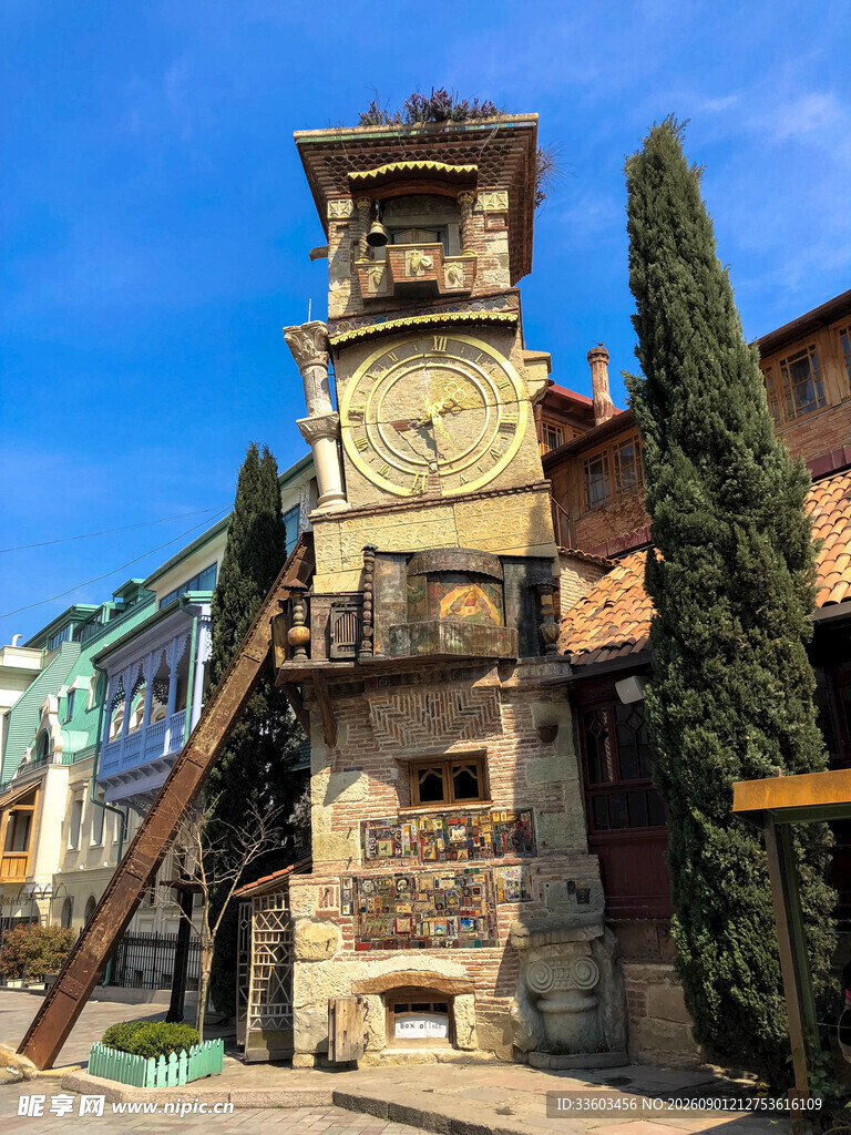 古老钟楼建筑景观