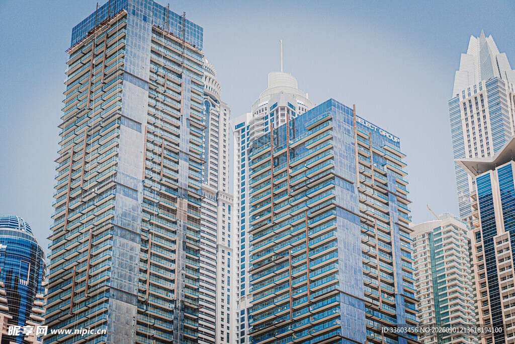 现代都市摩天大楼景观