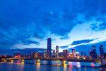城市璀璨夜景 灯火辉煌