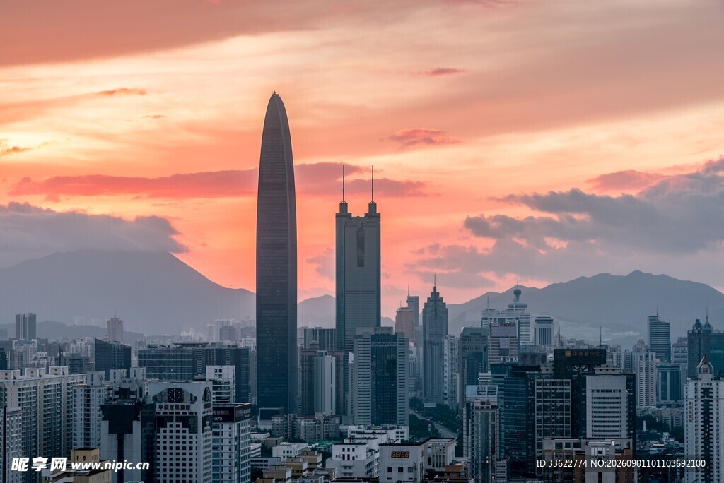 深圳城市天际线壮丽景观