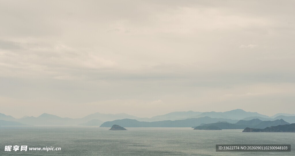 深圳大小梅沙海岛远望风景