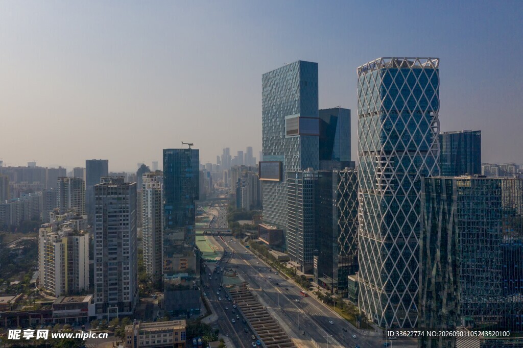 都市繁华天际线景观