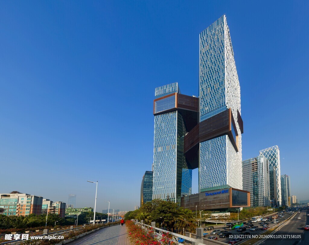 现代都市摩天大楼景观
