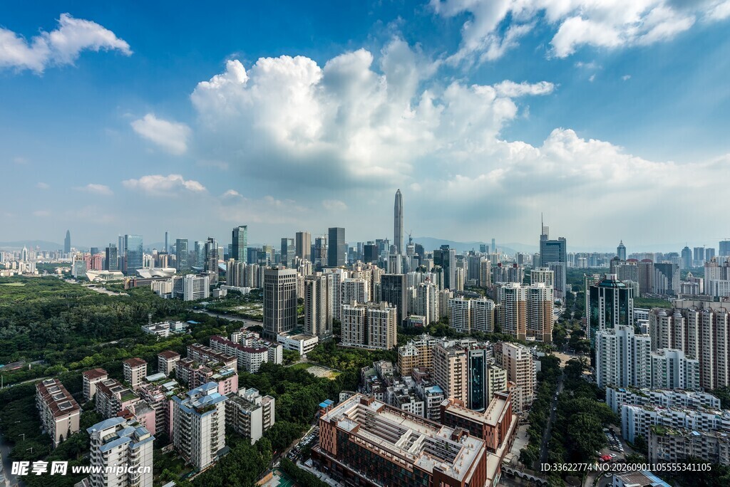 城市天际线繁华都市景观