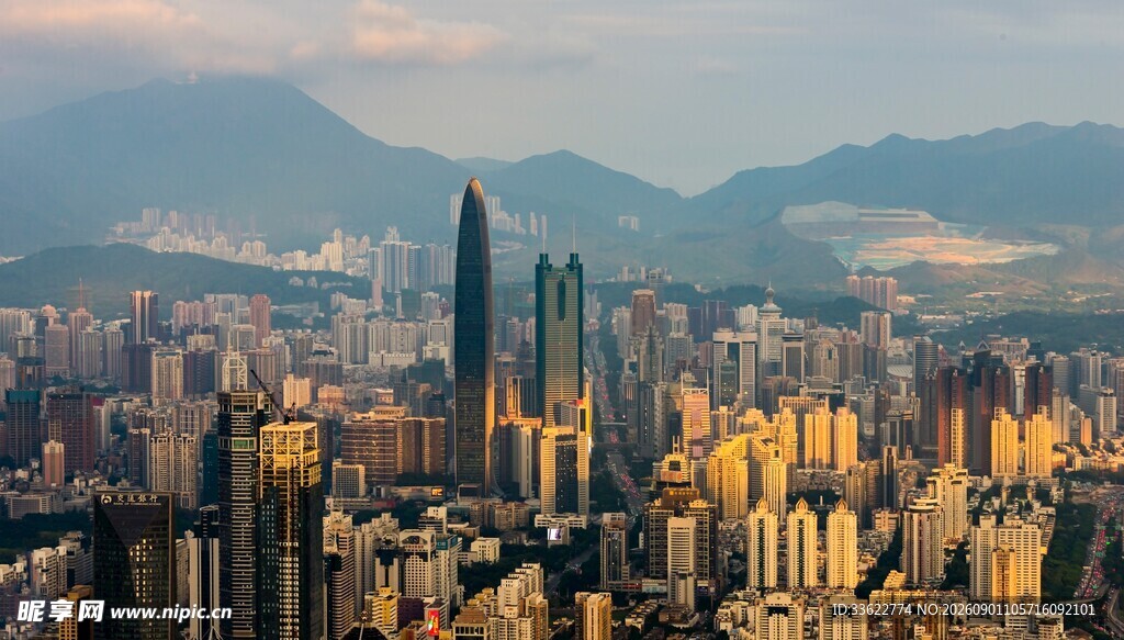 都市繁华天际线景观