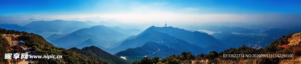 梧桐山及周边全景