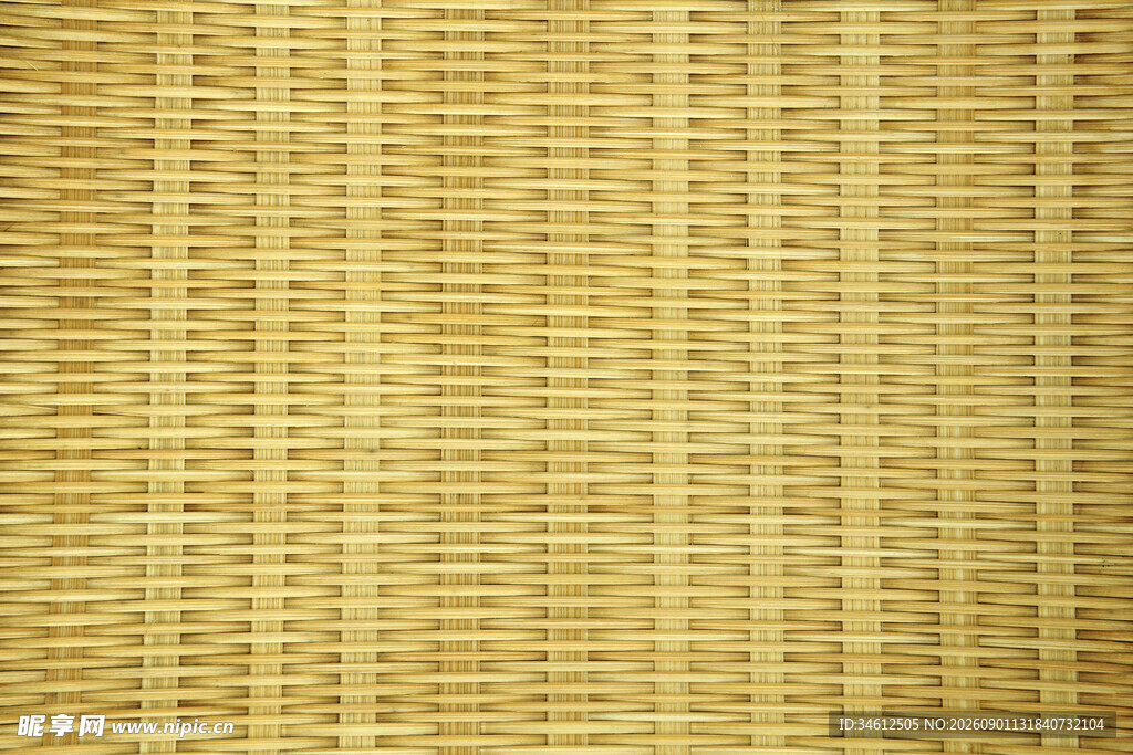 编织纹理黄色织物背景