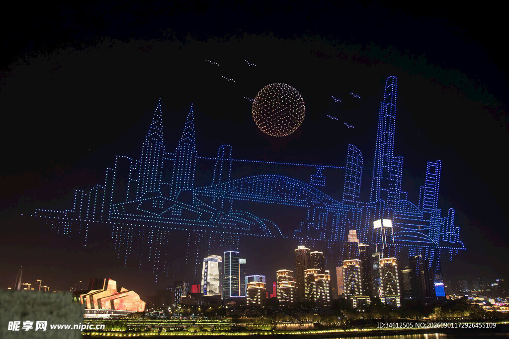 巴塞罗那圣家堂璀璨夜景