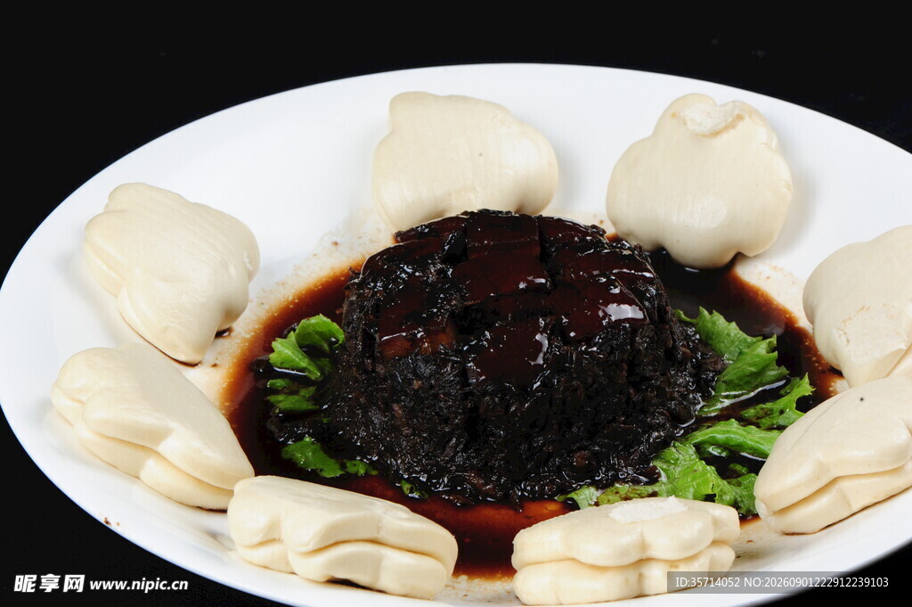 扣肉夹饼