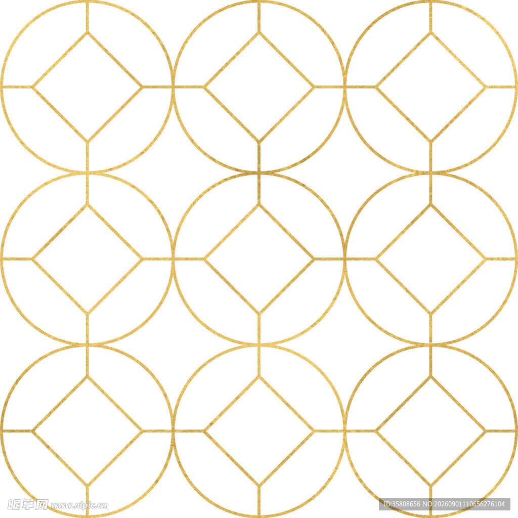 金色几何图案