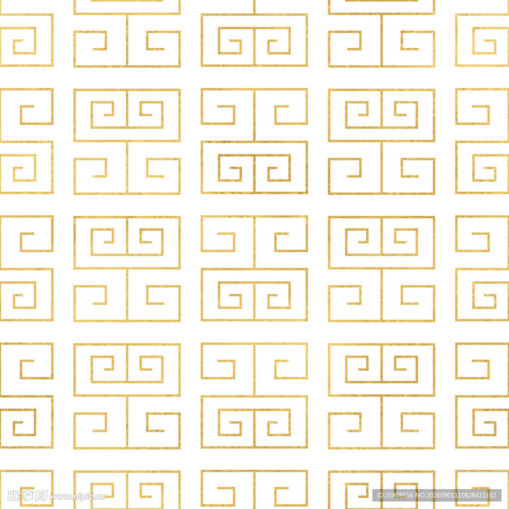 简约几何回纹图案