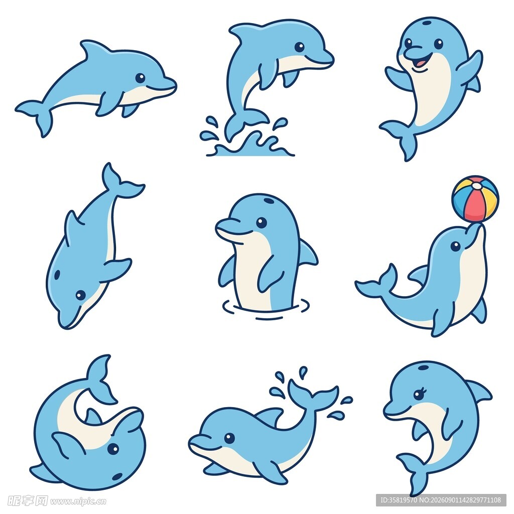 卡通海豚合集