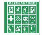 绿色安全紧急出口标识指示牌