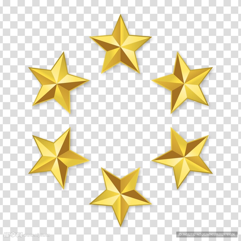 金色五角星素材