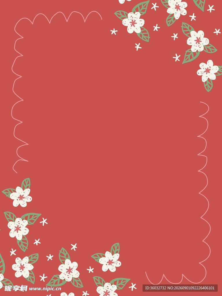 红花花边边框