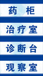 医疗场所功能区域标识