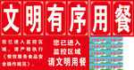 文明有序用餐宣传海报