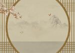 中式古典意境山水花鸟图