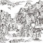 水墨山水风景图