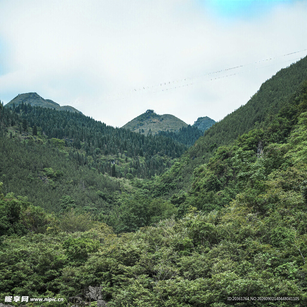 青山翠谷间的自然美景