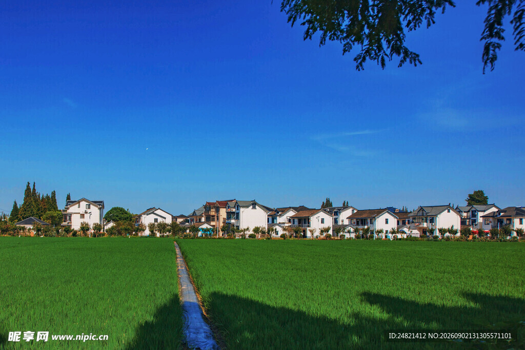 田园风光中的美丽住宅区