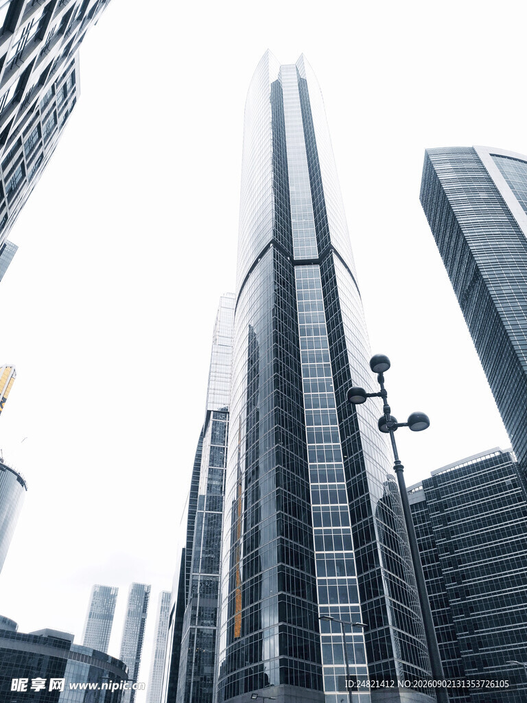 都市摩天大楼建筑群