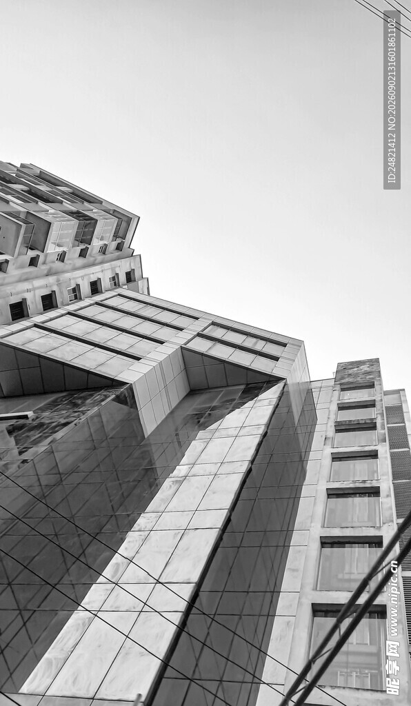 现代高楼建筑外观特写