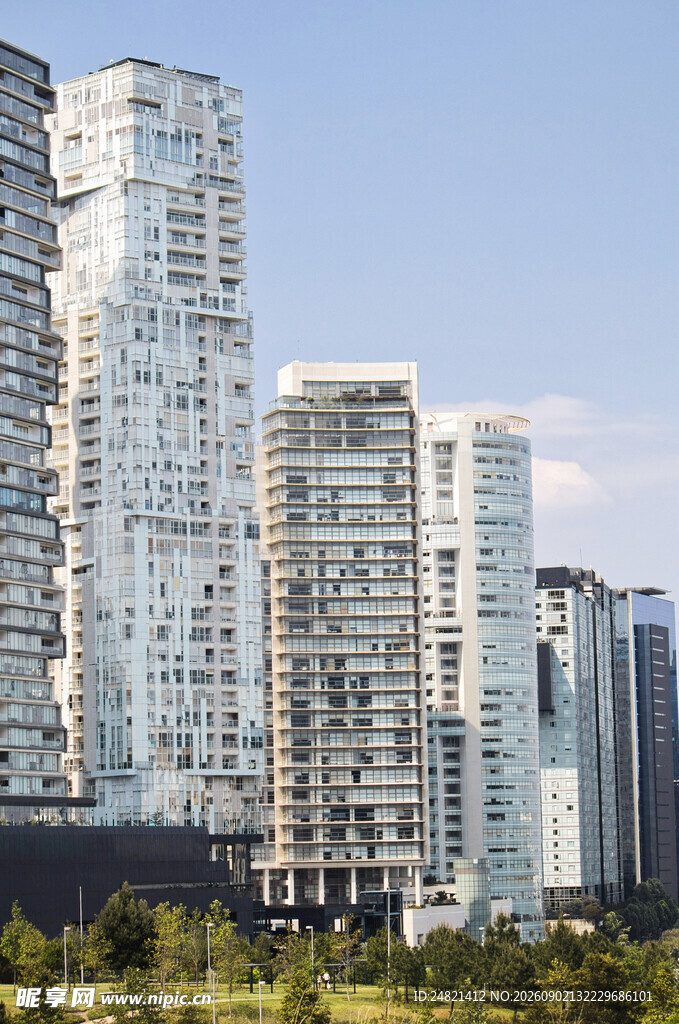 现代都市高楼林立景观