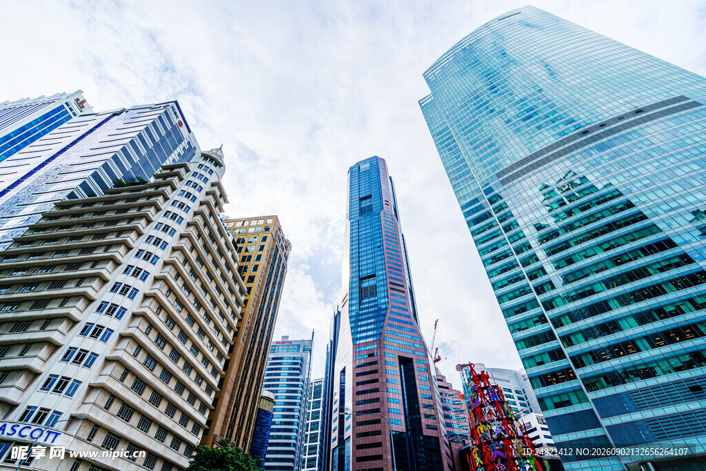 现代都市摩天大楼景观