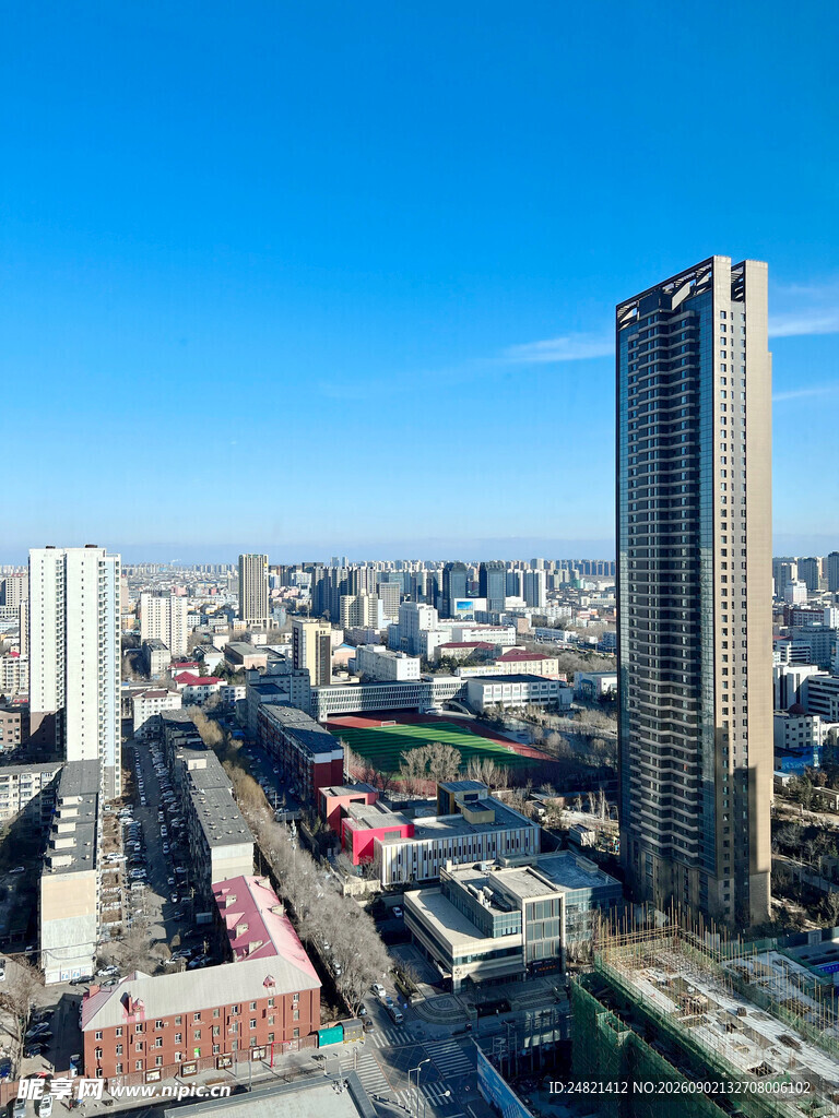 城市高楼俯瞰景象