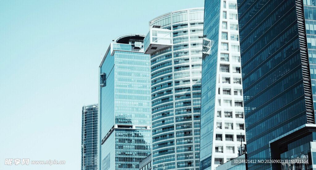 现代都市摩天大楼景观