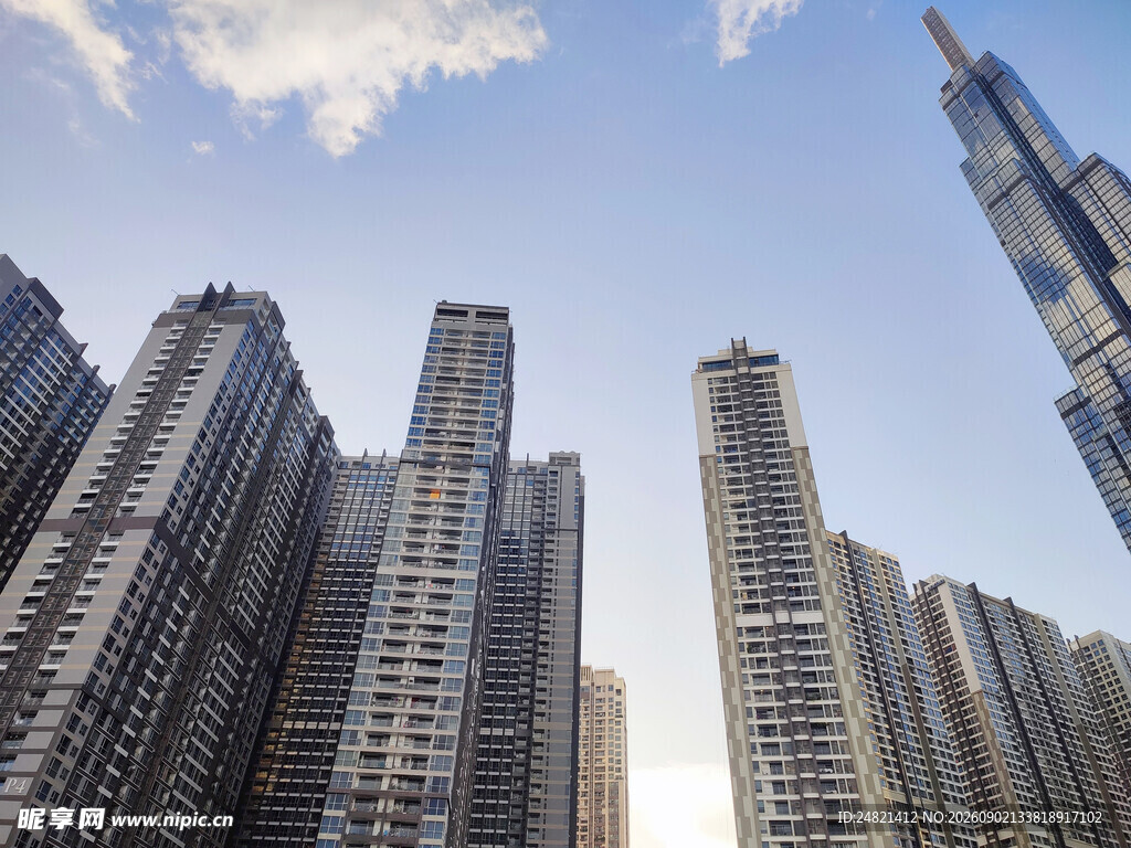 都市林立高楼景观