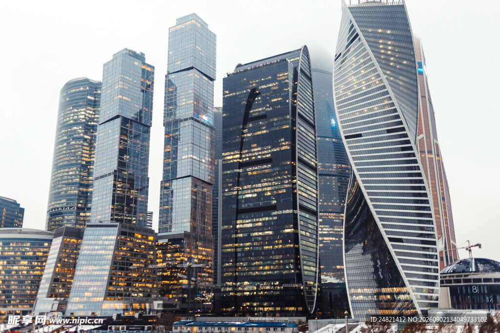 莫斯科现代摩天大楼景观