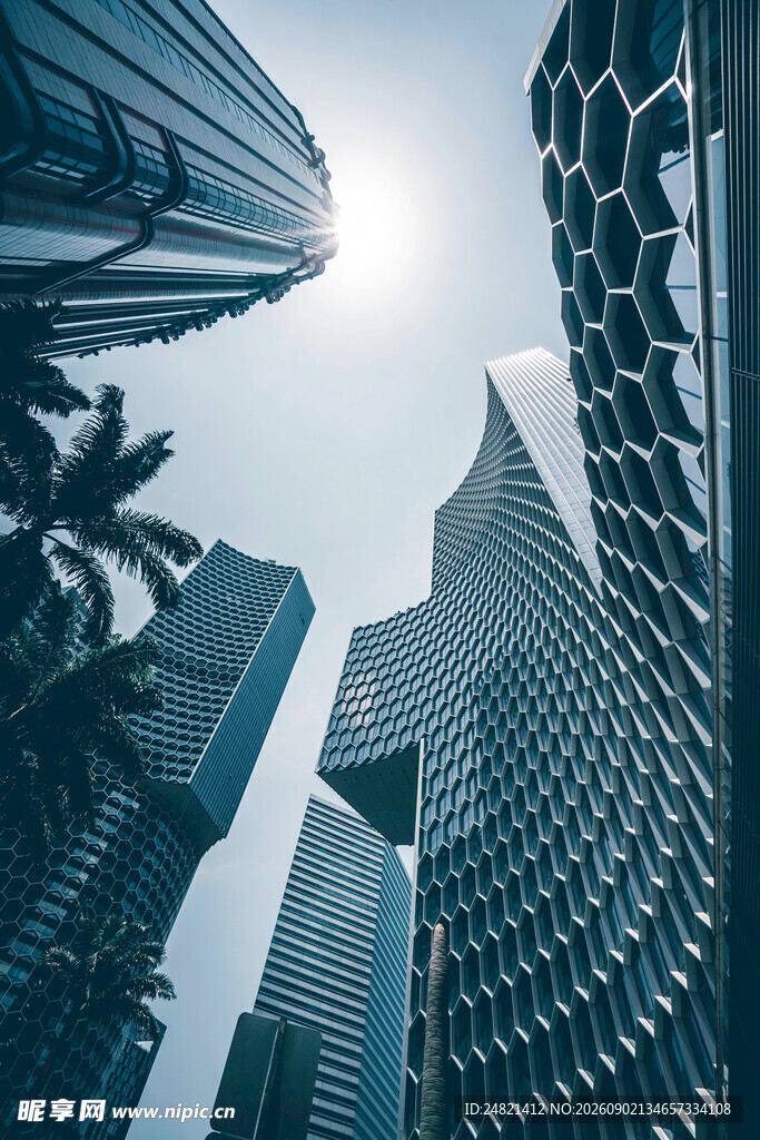 都市摩天大楼景观